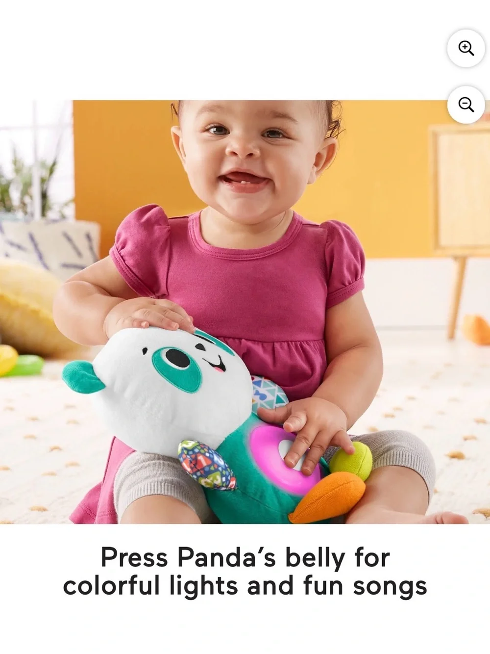 Fisher-Price Linkimals Plush Panda Interactive Musical Plush Stuffie Toy